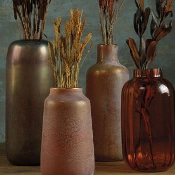 Vase verre orange glacé Vase verre orange glacé