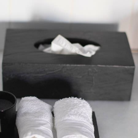 Boite à mouchoir ardoise noire