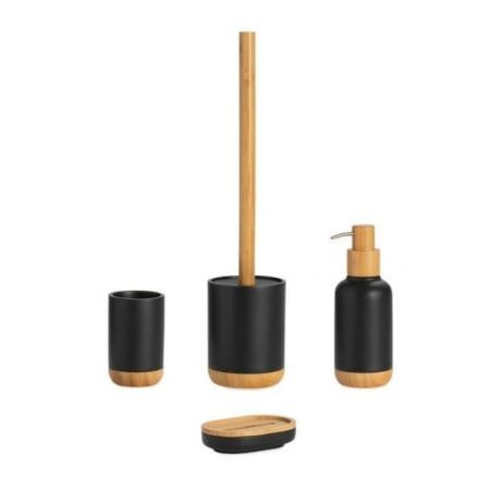 Distributeur de savon en bambou noir Distributeur de savon en bambou noir