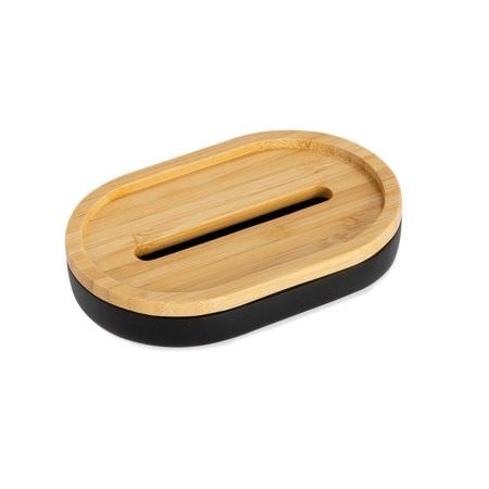 Porte savon en bambou noir