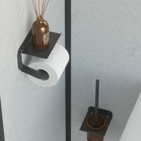 Porte brosse WC QUICK - Noir Porte brosse WC QUICK - Noir