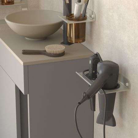 Support sèche-cheveux QUICK - Noir