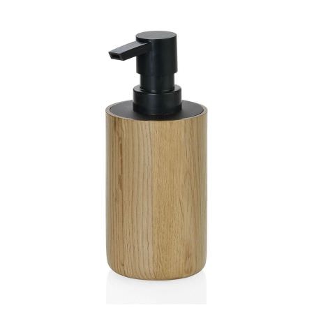 Distributeur de savon en chêne et inox noir Distributeur de savon en chêne et inox noir