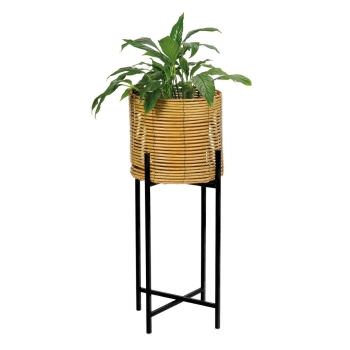 Porte plantes rotin/métal (65cm)