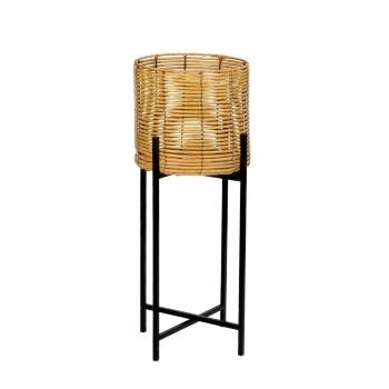 Porte plantes rotin/métal (77cm)