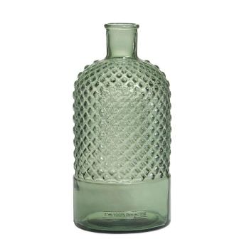 Bouteille retro diamant vert (28cm)