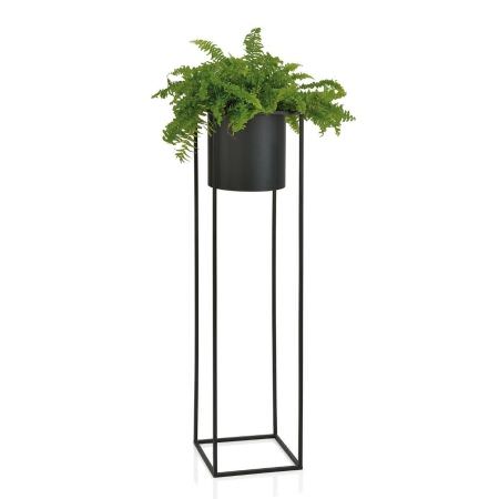 Cache pot en métal noir