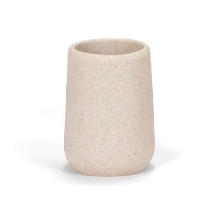 Porte-brosse en grès beige Porte-brosse en grès beige