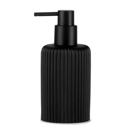 Distributeur de savon en résine noire mate Distributeur de savon en résine noire mate