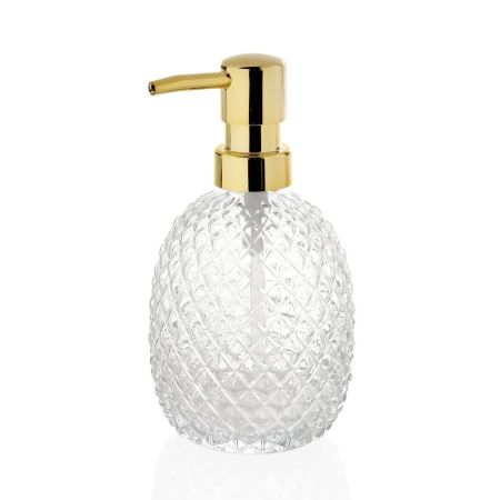 Distributeur savon en verre doré vintage Distributeur savon en verre doré vintage