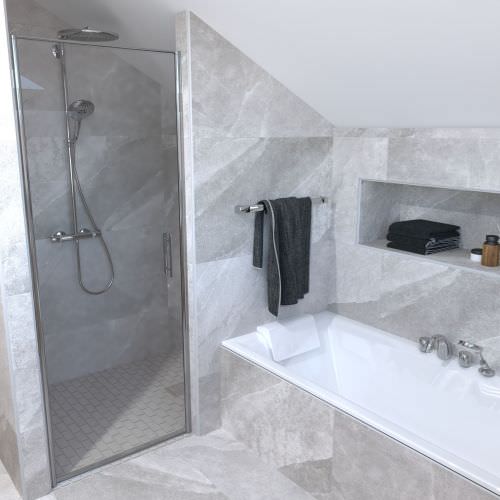 Rénovation d'une salle de bain sous pente