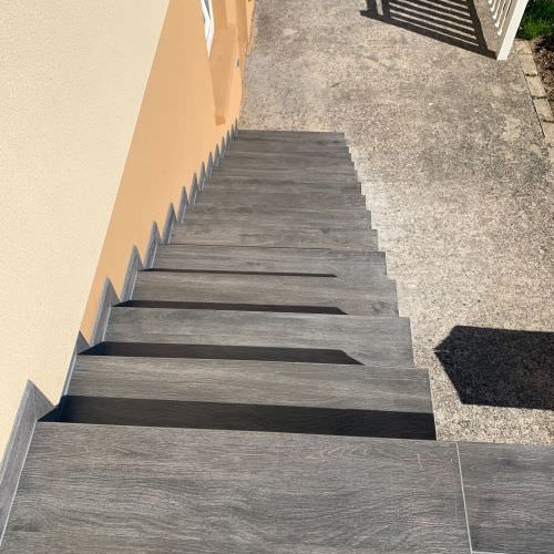 Transformation d'une terrasse et d'un escalier extérieur