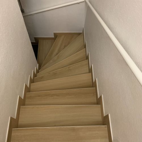 Rénovation d'un escalier effet bois
