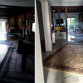 Rénovation d'un sol aspect marbre 80x80