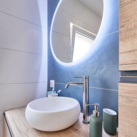 Rénovation d'une salle de bain aux carreaux effets ciment Rénovation d'une salle de bain aux carreaux effets ciment