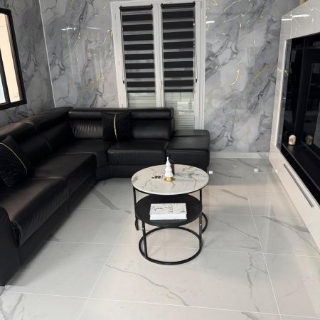 Rénovation de sols en grès cérame effet marbre