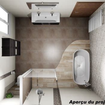 Grande salle de bain ambiance zen