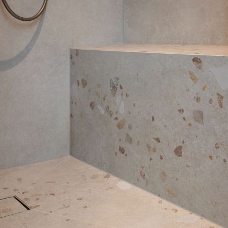 Rénovation salle de bain aux teintes naturelles