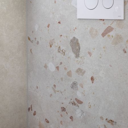 Rénovation toilette effet brut bois & béton