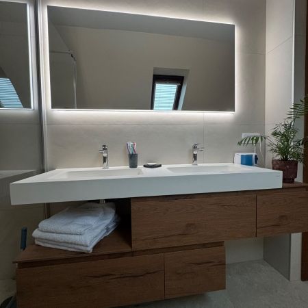 Rénovation salle de bain ambiance douce & végétale