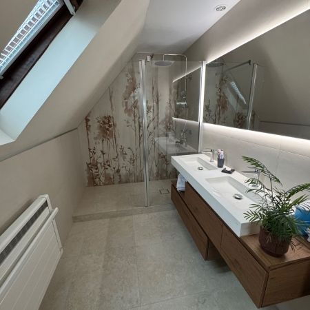 Rénovation salle de bain ambiance douce & végétale