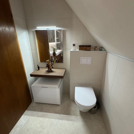 Rénovation salle de bain ambiance douce & végétale