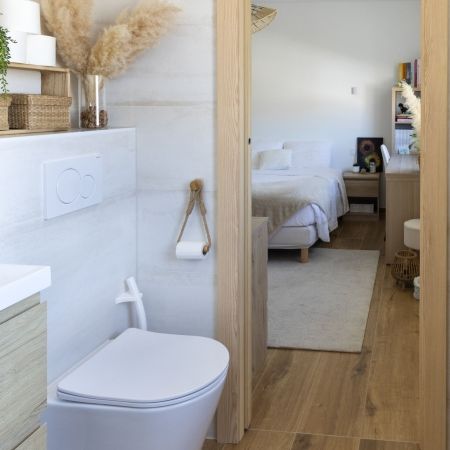 Une salle de bain cosy