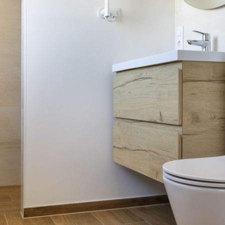 Une salle de bain cosy