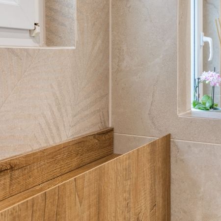 Salle de bain contemporaine aux teintes naturelles Salle de bain contemporaine aux teintes naturelles