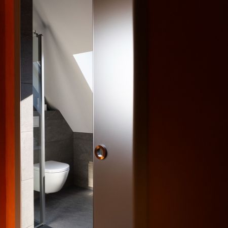 Rénovation salle d’eau moderne à Dossenheim | Douche 90x160 & Carrelage effet pierre