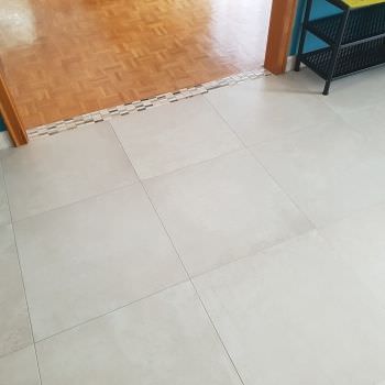 Réalisation d'un escalier et mur décoratif