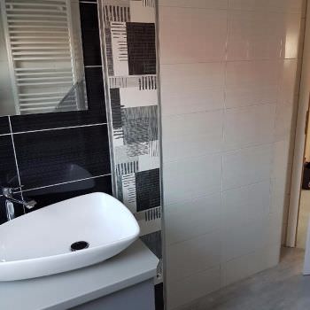 Rénovation salle de bain noir et blanc à Diemeringen Rénovation salle de bain noir et blanc à Diemeringen