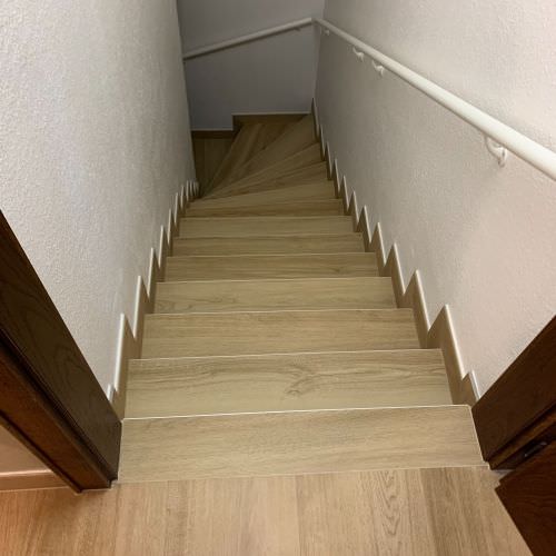 Rénovation d'un escalier effet bois