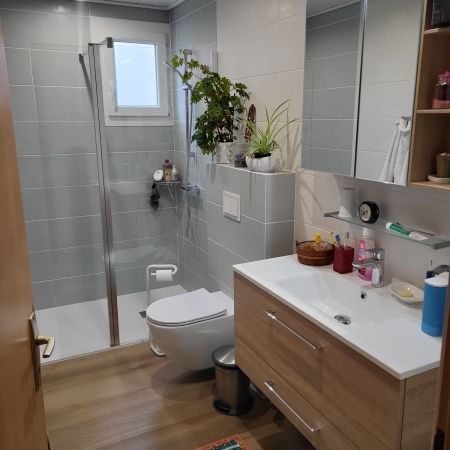 Salle de bain vert d'eau